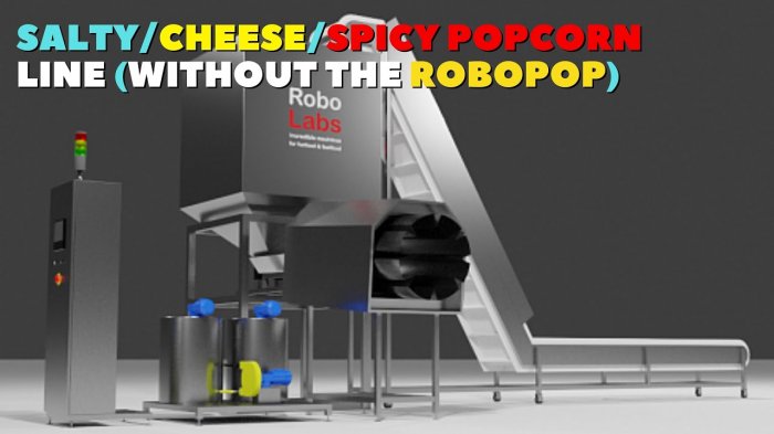 Salty/Cheese/Spicy popcorn line