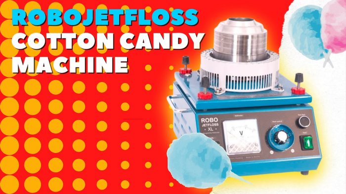 RoboJetFloss Pro cotton candy machine: review and operation.