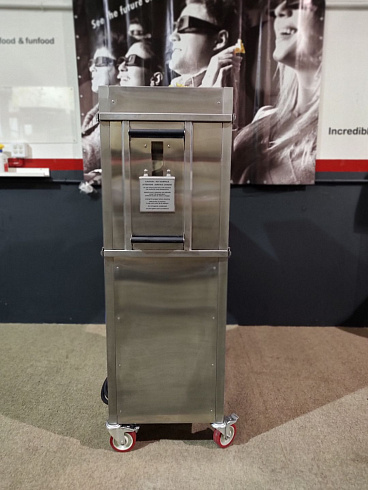 Popcorn machine, Popcorn machine Robopop 75, Vortex Popcorn, Vegan Popcorn, caramelizer popcorn, industrial popcorn