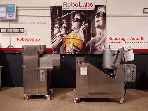 caramelizer popcorn, Popcorn machine, Vegan Popcorn, Vortex Popcorn, industrial popcorn, caramelizer robo sugar, RoboSugar Auto 10, caramelizer robo sugar 10