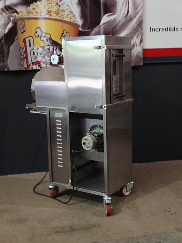 Popcorn machine, Popcorn machine mini Robopop 25, robopop 25, mini robopop, Vortex Popcorn, Vegan Popcorn, caramelizer popcorn, industrial popcorn