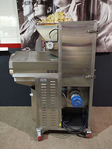 Popcorn machine, Popcorn machine Robopop 75, Vortex Popcorn, Vegan Popcorn, caramelizer popcorn, industrial popcorn