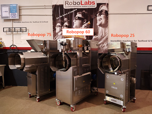 Popcorn machine, Popcorn machine mini Robopop 25, robopop 25, mini robopop, Vortex Popcorn, Vegan Popcorn, caramelizer popcorn, industrial popcorn