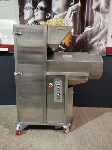 Popcorn machine, Popcorn machine Robopop 75, Vortex Popcorn, Vegan Popcorn, caramelizer popcorn, industrial popcorn