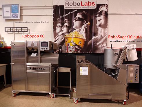 caramelizer popcorn, Popcorn machine, Vegan Popcorn, Vortex Popcorn, industrial popcorn, caramelizer robo sugar, RoboSugar Auto 10, caramelizer robo sugar 10