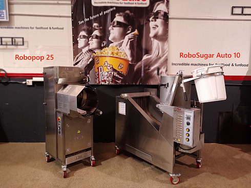 caramelizer popcorn, Popcorn machine, Vegan Popcorn, Vortex Popcorn, industrial popcorn, caramelizer robo sugar, RoboSugar Auto 10, caramelizer robo sugar 10