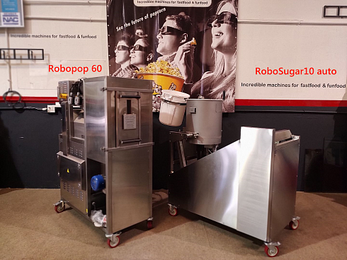 caramelizer popcorn, Popcorn machine, Vegan Popcorn, Vortex Popcorn, industrial popcorn, caramelizer robo sugar, RoboSugar Auto 10, caramelizer robo sugar 10