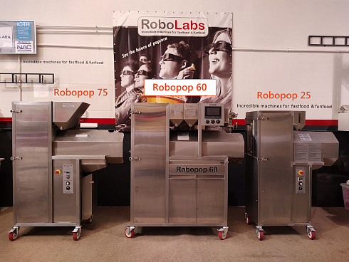 Popcorn machine, Popcorn machine mini Robopop 25, robopop 25, mini robopop, Vortex Popcorn, Vegan Popcorn, caramelizer popcorn, industrial popcorn