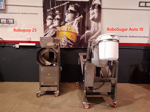 caramelizer popcorn, Popcorn machine, Vegan Popcorn, Vortex Popcorn, industrial popcorn, caramelizer robo sugar, RoboSugar Auto 10, caramelizer robo sugar 10