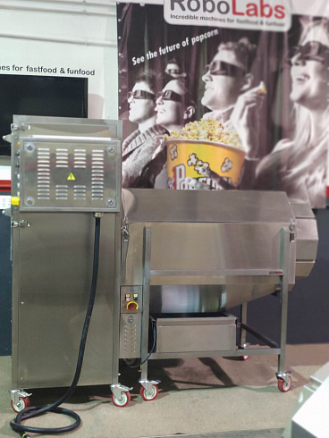 Popcorn machine, Popcorn machine Robopop 220, Vortex Popcorn, Vegan Popcorn, caramelizer popcorn, industrial popcorn