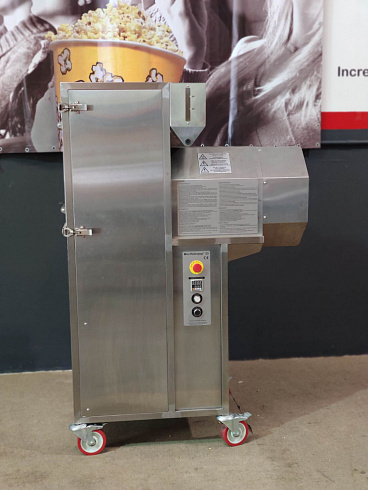 Popcorn machine, Popcorn machine mini Robopop 25, robopop 25, mini robopop, Vortex Popcorn, Vegan Popcorn, caramelizer popcorn, industrial popcorn