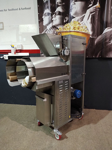 Popcorn machine, Popcorn machine Robopop 75, Vortex Popcorn, Vegan Popcorn, caramelizer popcorn, industrial popcorn