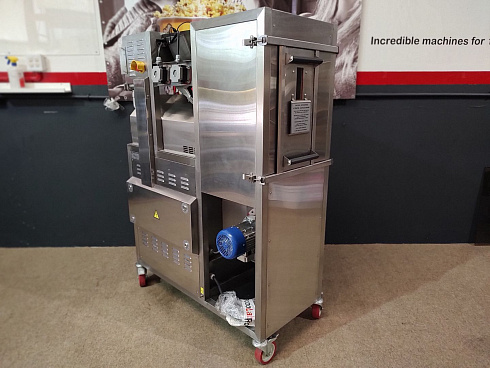 Popcorn machine, Popcorn machine Robopop 60, Vortex Popcorn, Vegan Popcorn, caramelizer popcorn, industrial popcorn