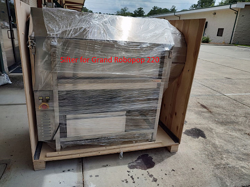 Popcorn machine, Popcorn machine Robopop 220, Vortex Popcorn, Vegan Popcorn, caramelizer popcorn, industrial popcorn